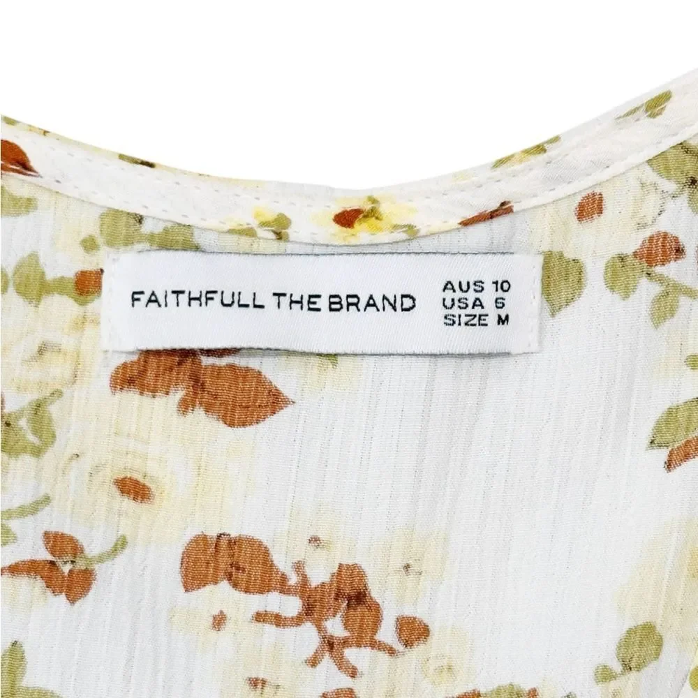 FAITHFULL THE BRAND Mali Wrap‎ Top in Off White Goldie Floral